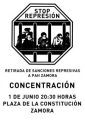 CONCENTRACIÓN 1 DE JUNIO A LAS 20.30H PLZ DE LA CONSTITUCIÓN