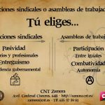 La CNT de Zamora ante las elecciones sindicales en la enseñanza pública.